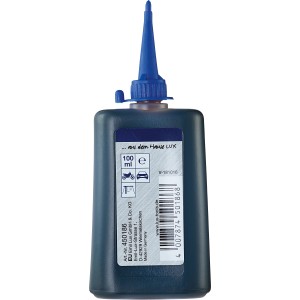 Mazací a adhézny olej LUX, 100 ml fľaša pre kosačky, drviče a bicykle.