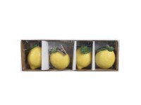 Kaemingk Dekoratívne závažie na obrus z polyresinu citróny 4dielna súprava