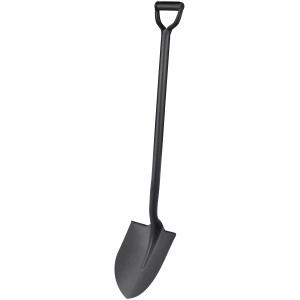 Čierny oceľový rýľ LUX Classic s rukoväťou D, dĺžka 110 cm.