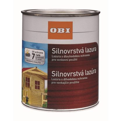 OBI Silnovrstvová lazúra na vonkajšie použitie tmavý orech 750 ml