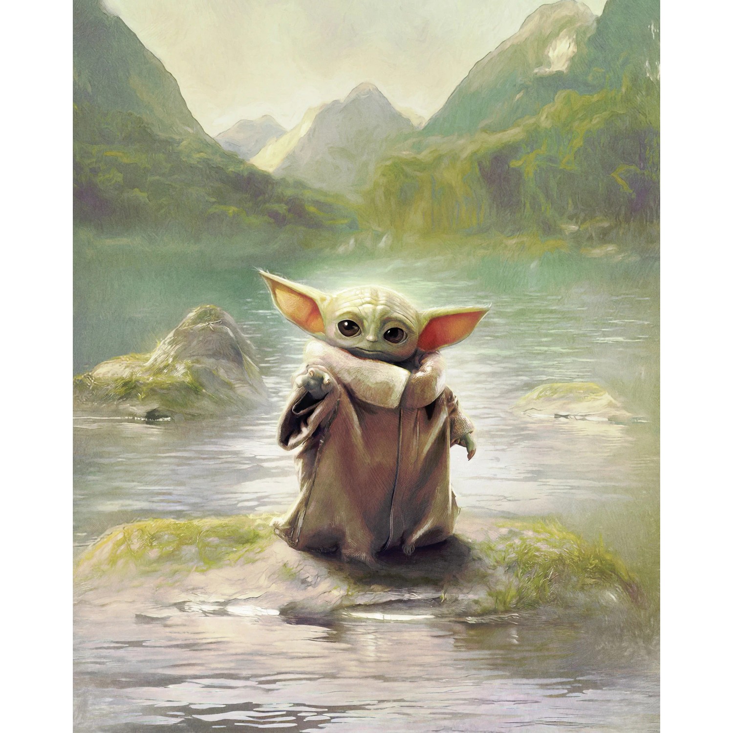 E-shop Komar Vliesová fototapeta Star Wars Mandalorian Grogu Krajina 200 x 250 cm