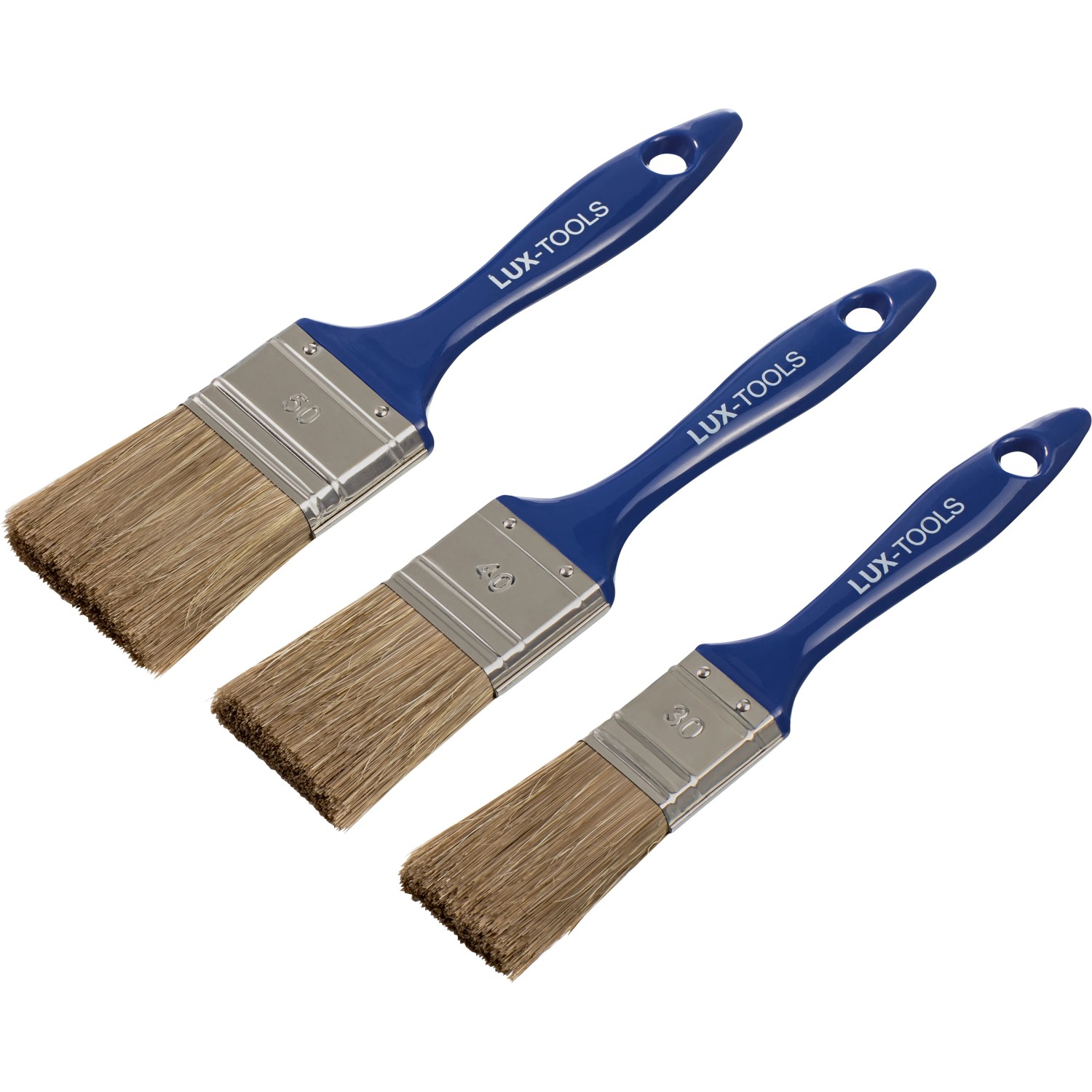 E-shop LUX-TOOLS Súprava plochých lazúrovacích štetcov 1K, 3dielna (30/40/50 mm)