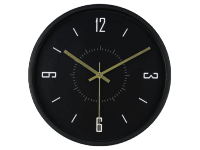 SPLENDID Nástenné hodiny OFFICE, čierna, pr. 29 x 4 cm