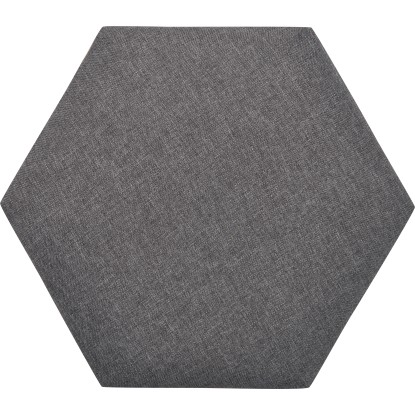 Nástenný vankúš šesťuholníkový 30 cm x 30 cm tmavosivý štruktúrovaný