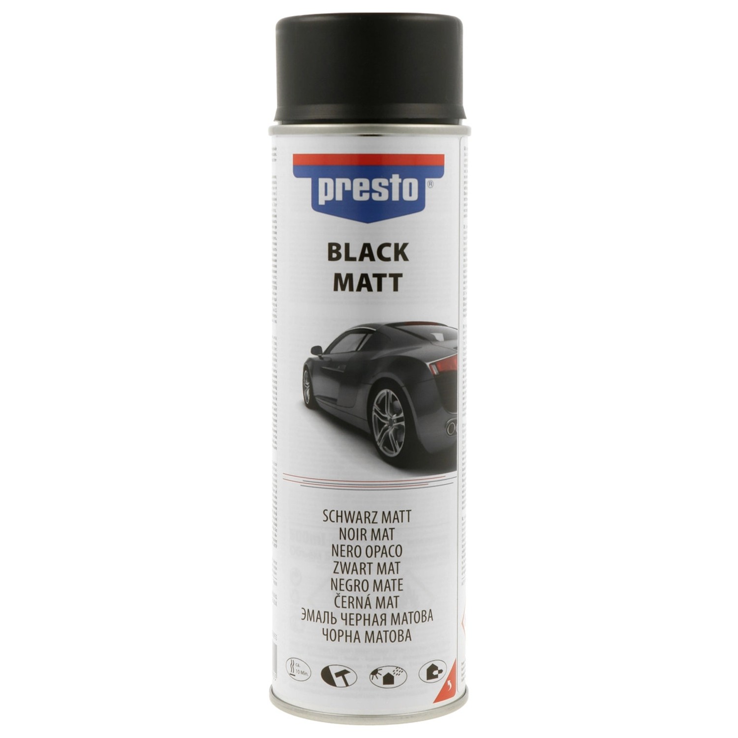E-shop Presto lak v spreji 500 ml matný čierny