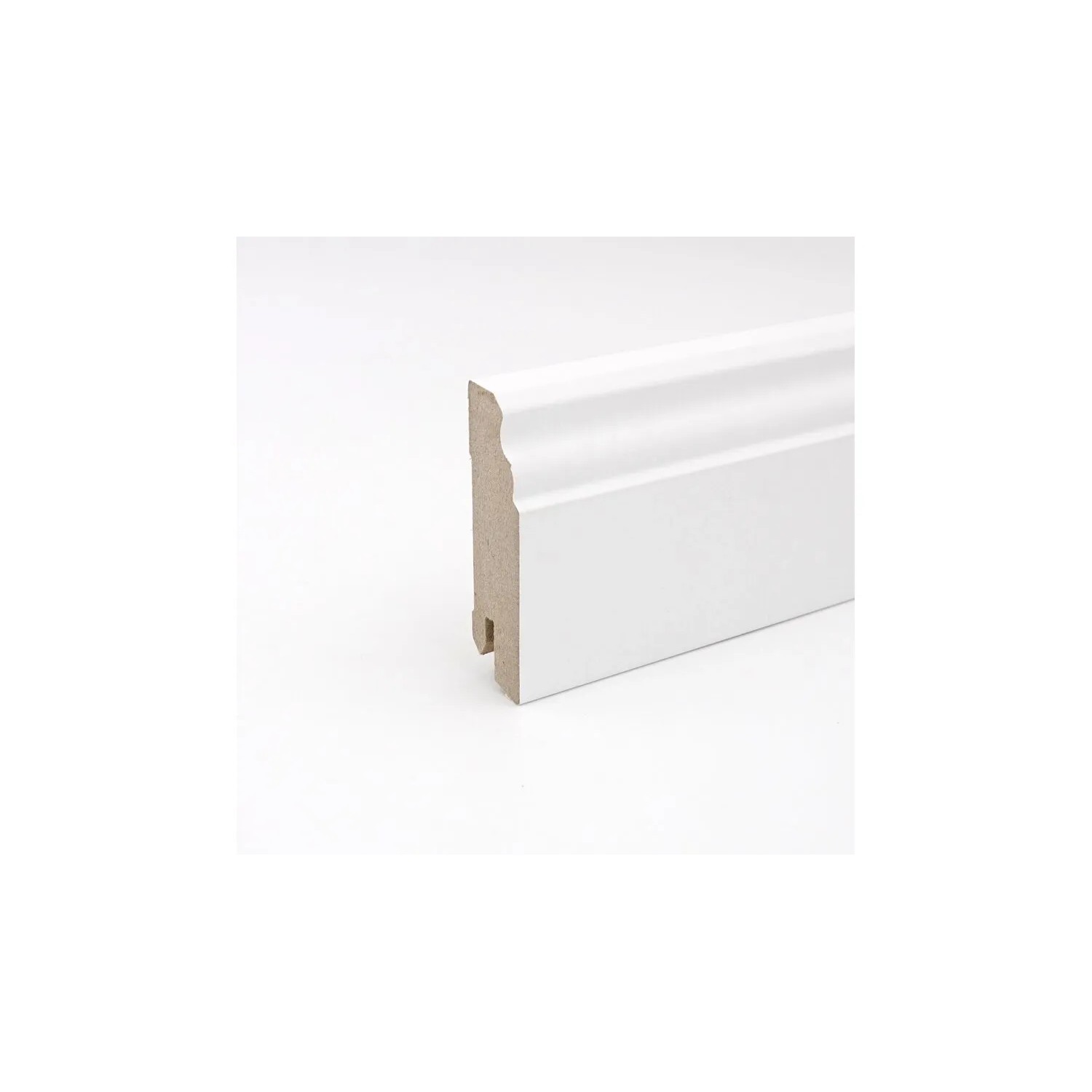 E-shop Soklová lišta White&Black Stil biela matná, 10 m x 1,8 cm x 240 cm