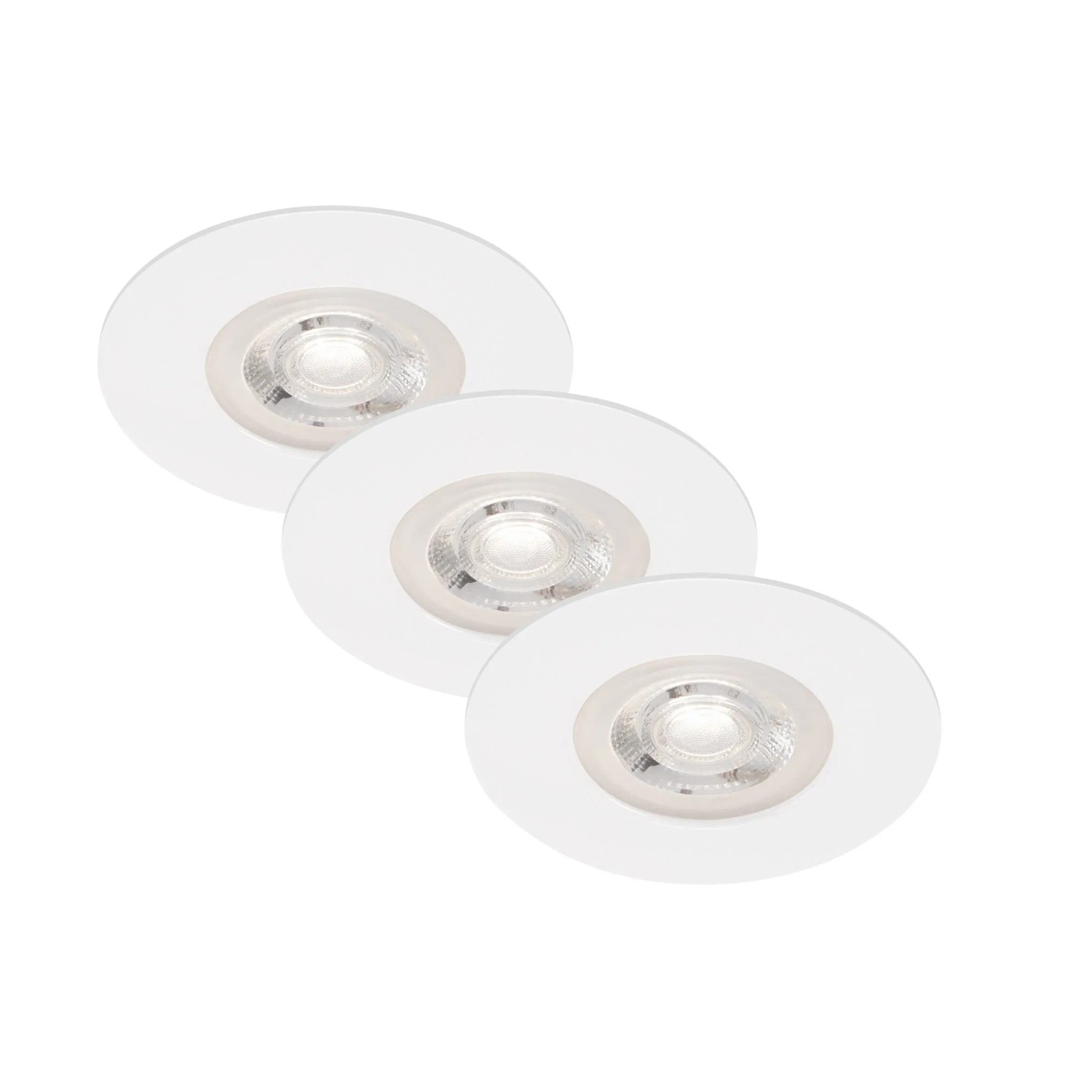 E-shop Briloner Vstavané LED svietidlá Kulana súprava 3 ks, 4,9 W, 480 lm, 3000K, biela