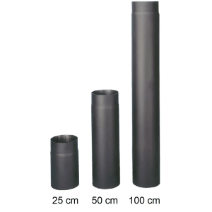 HAAS+SOHN Dymovod - rúrka, čierna, pr. 150 mm, 0,25 m (1,5)