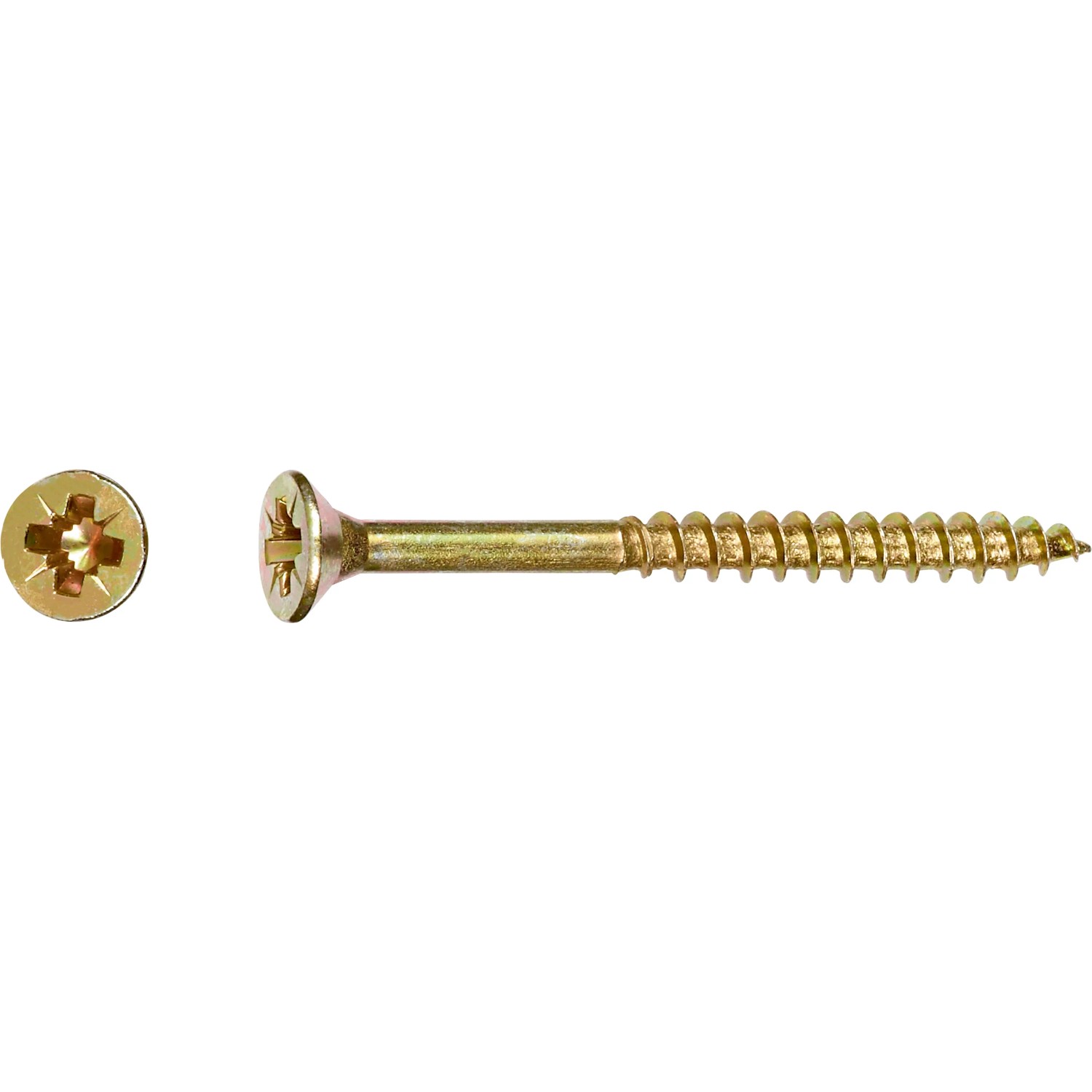 E-shop Uni skrutky so zápustnou hlavou PZ2 čiastočný závit žlto pozink. 4x40 mm, 200 ks