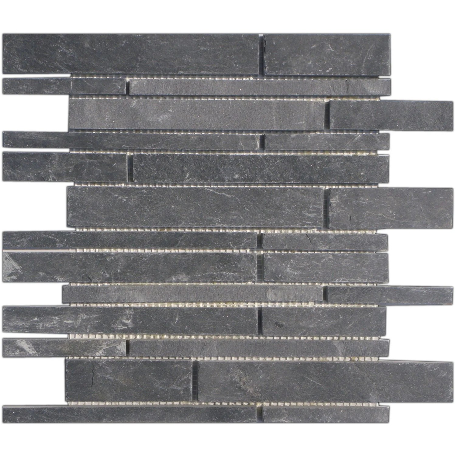 E-shop Euro Stone Kamenná mozaika Schiefer Schwarz 30,5 x 30,5 cm