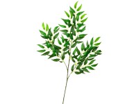 Vetvička listnatca so 117 listy, zelená, 75 x 25 cm