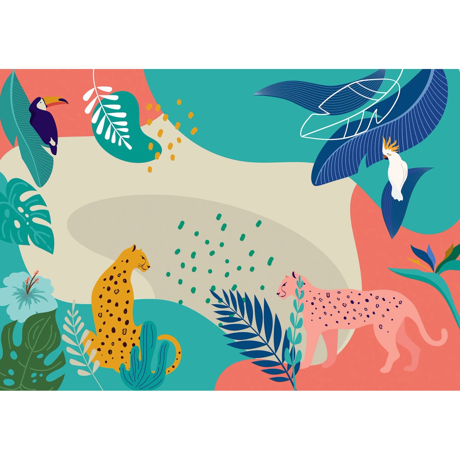 E-shop Komar Vliesová fototapeta Jungle Rendezvous 400 x 280 cm