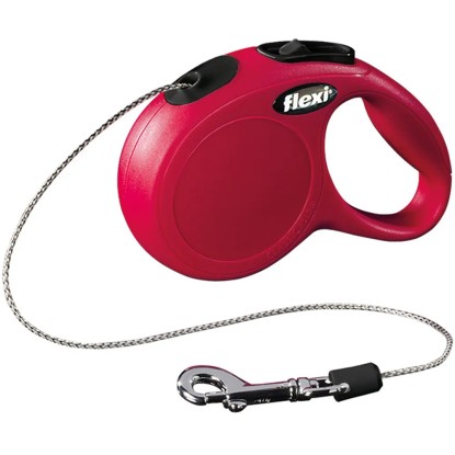 Flexi Vôdzka navíjacia lanková New Classic, veľkosť XS, 3 m, červená