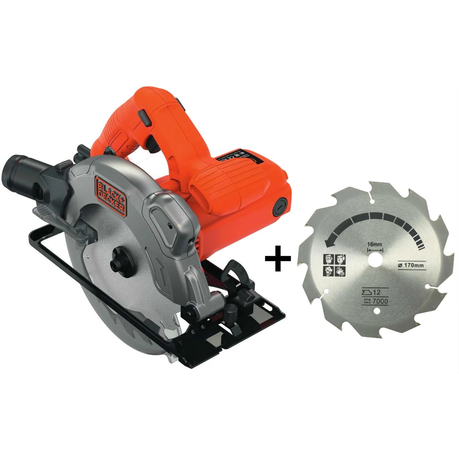E-shop Black+Decker Kotúčová píla CS1250LA + 2 x pílový kotúč