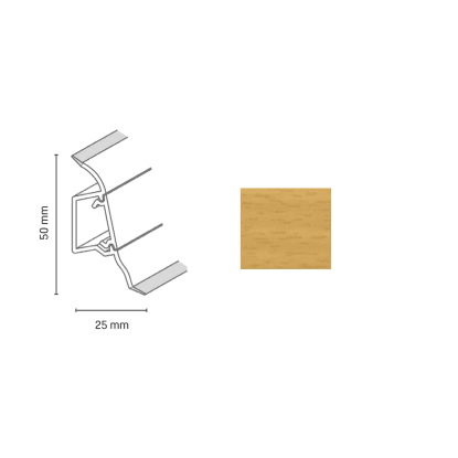 Döllken Profiles Lišta SLK 50 2097 buk corona 50 x 25 x 2500 mm
