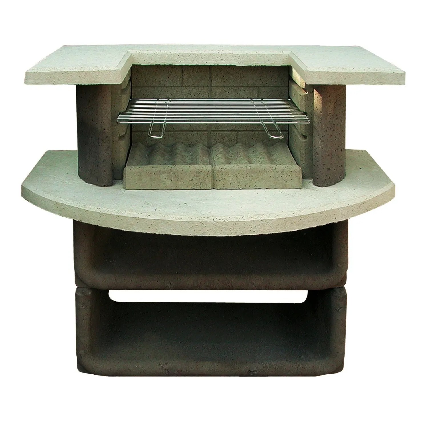 E-shop Buschbeck Záhradný grilovací bar Montana, biela/hnedá, 110 x 65 x 101 cm