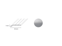 Döllken Profiles Ukončovací profil DP 01 S Samolepiaca 30 x 3 x 1800 mm, striebo