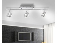 Paul Neuhaus Stropné LED sviet. Sileda 3bod., 3x18 W, IP44, hliník, 18 x 67 cm