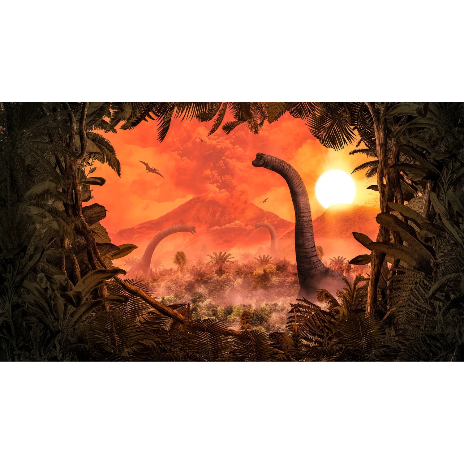 E-shop Komar Vliesová fototapeta Brachiosaurus Panorama, 500 x 280 cm