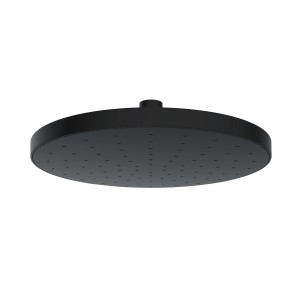 Čierna hlavová sprcha Wenko z plastu, priemer 22,5 cm. Okrúhly tvar s tryskami.