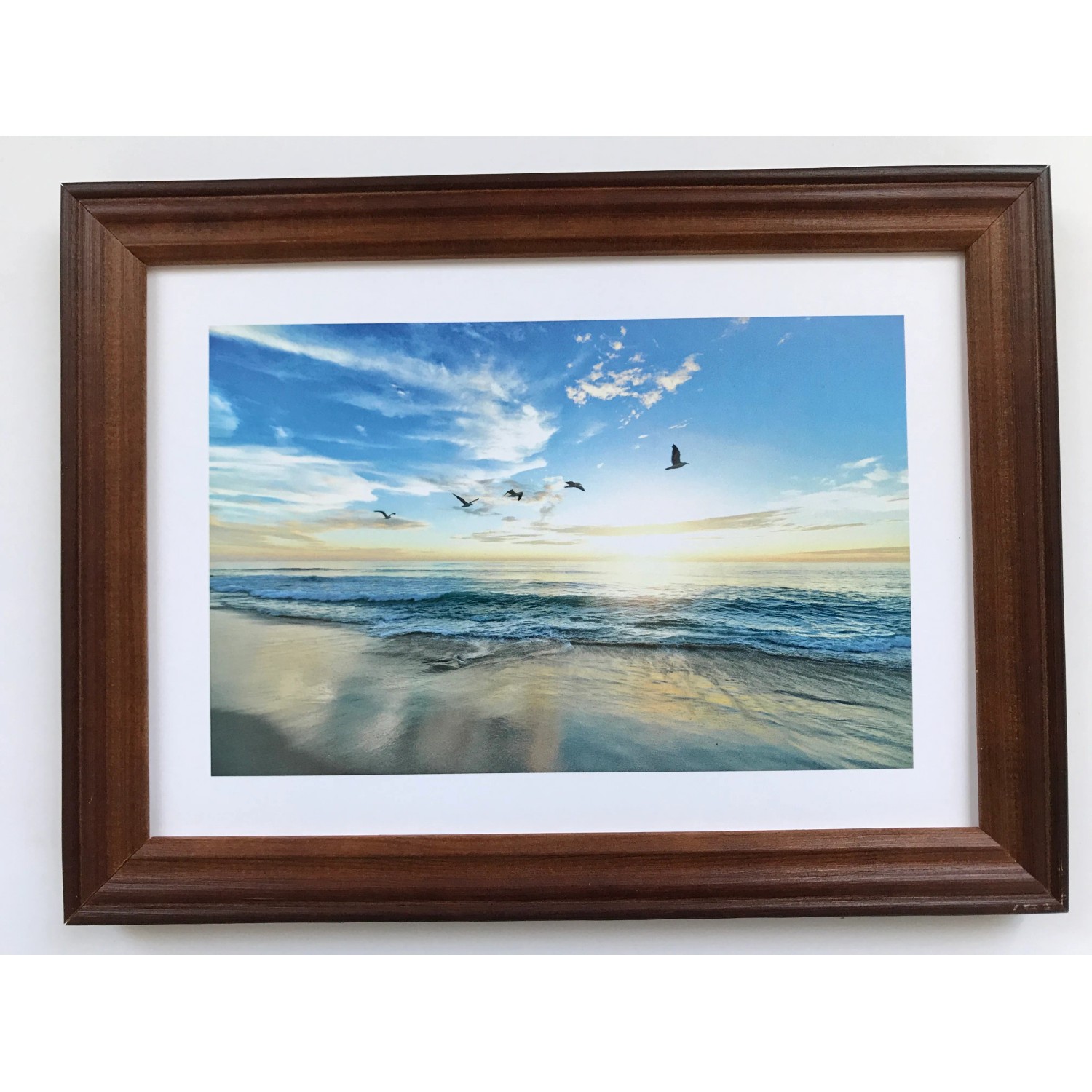 E-shop Bondecor Fotorám drevený fréza hnedý 10 x 15 cm