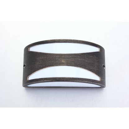 Rabalux Vonkajšie nástenné svietidlo Manhattan, IP54, zlatá, 12 x 13,5 x 25 cm