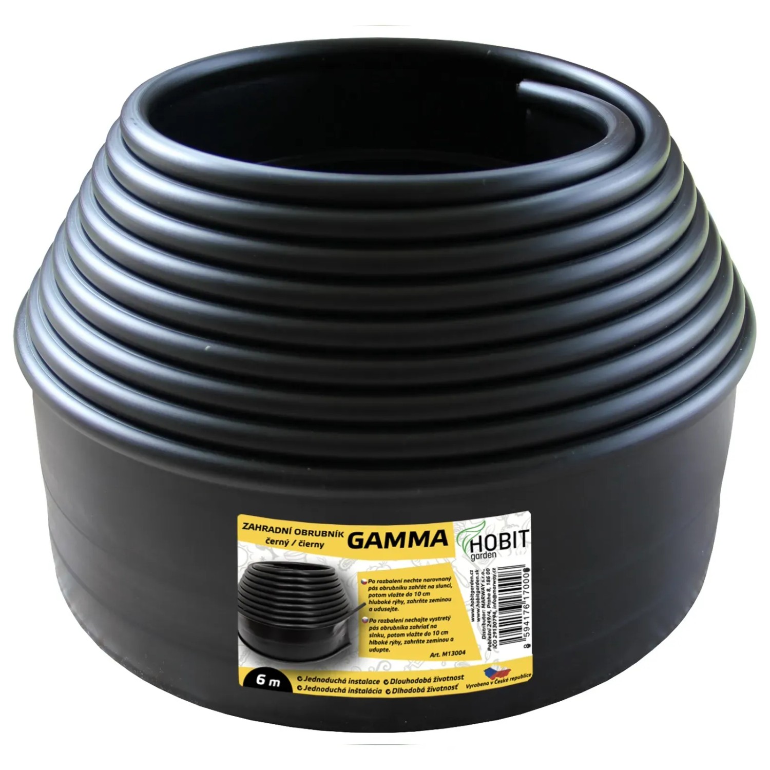 E-shop HOBIT garden Záhradný obrubník GAMMA čierny 10 cm x 6 m
