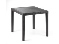 MEGA PLAST Stôl RATAN LUX antracitový 120 x 75 x 75 cm