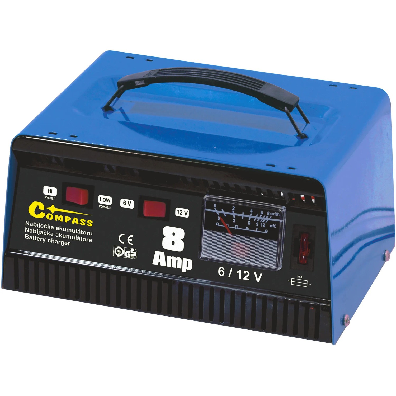 E-shop COMPASS Nabíjačka akumulátoru 12 V 8 Amp Metallic