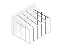 Dodatočná súprava pavilónu skleníka Helena 11900 biela