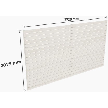 Holzbrüder Zadná stena pre prístrešok Ralf 24 m2, biela 207,5 x 372 cm