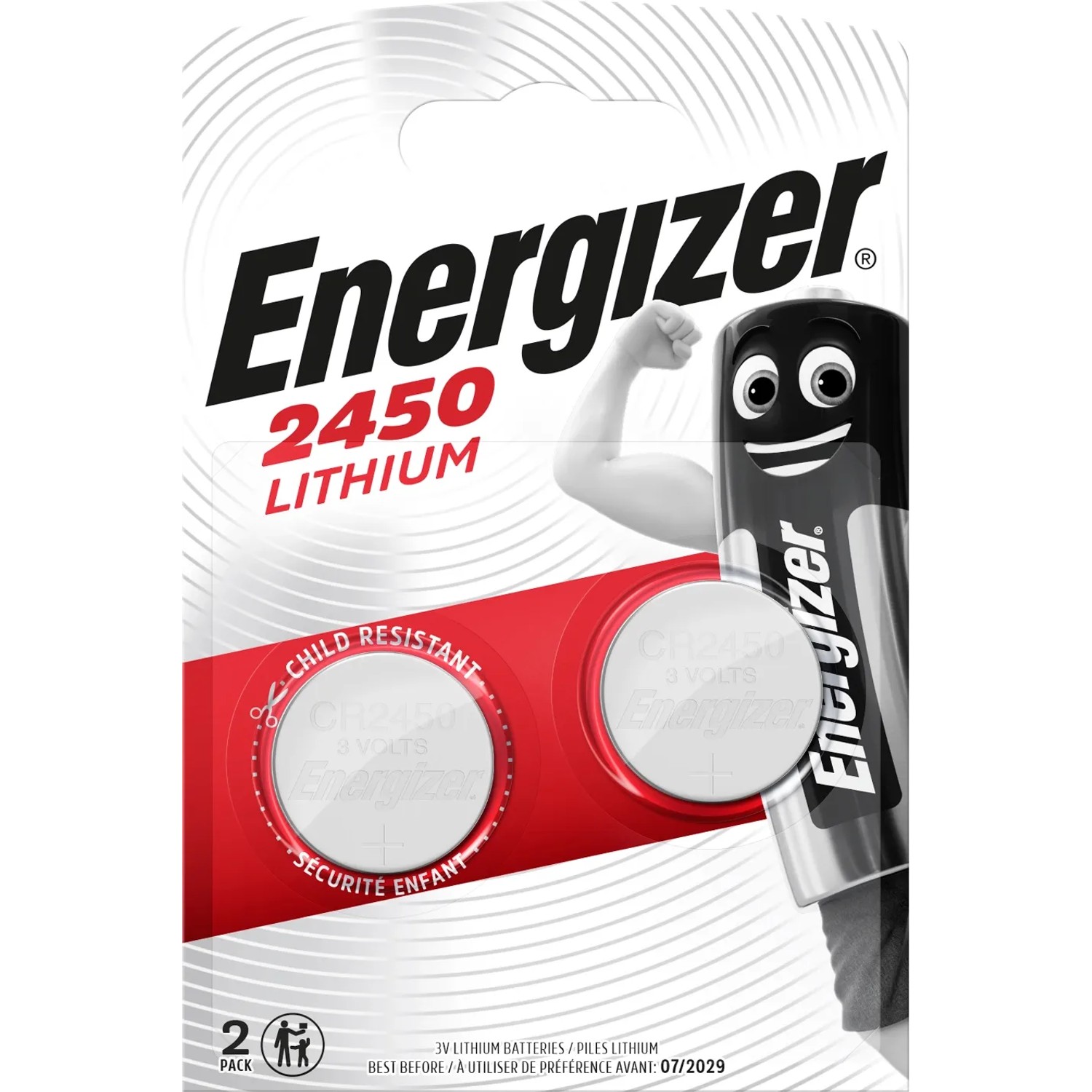 E-shop Energizer Lítiová gombíková batéria CR2450 3 V, 2 ks