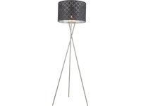 GLOBO Stojaca lampa KIDAL, E27, tmavo sivé/matný nikel, pr. 62 x 160 cm