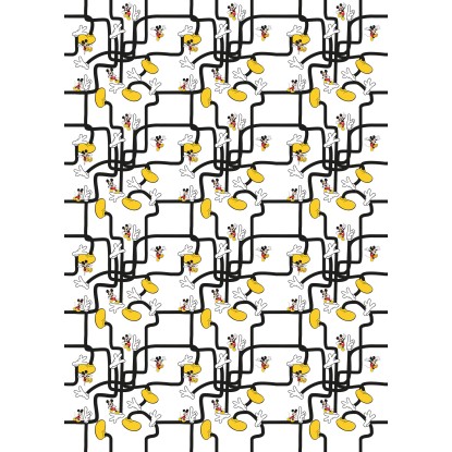Komar Vliesová fototapeta Mickey Mouse - Foot Labyrinth 200 x 280 cm