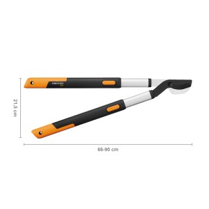 Teleskopické nožnice na konáre Fiskars SmartFit L86, výsuvné od 66-90 cm, na prerezávanie stromov a záhradníctvo.
