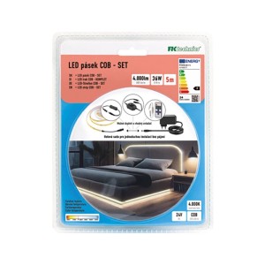 FK technics Set LED pásik COB 36W 4000lm 4000K 5 m