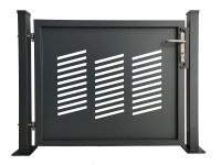 Dekoratívna jednokrídlová bránka Stockholm k prip. hmožd. antracit 120 x 100 cm