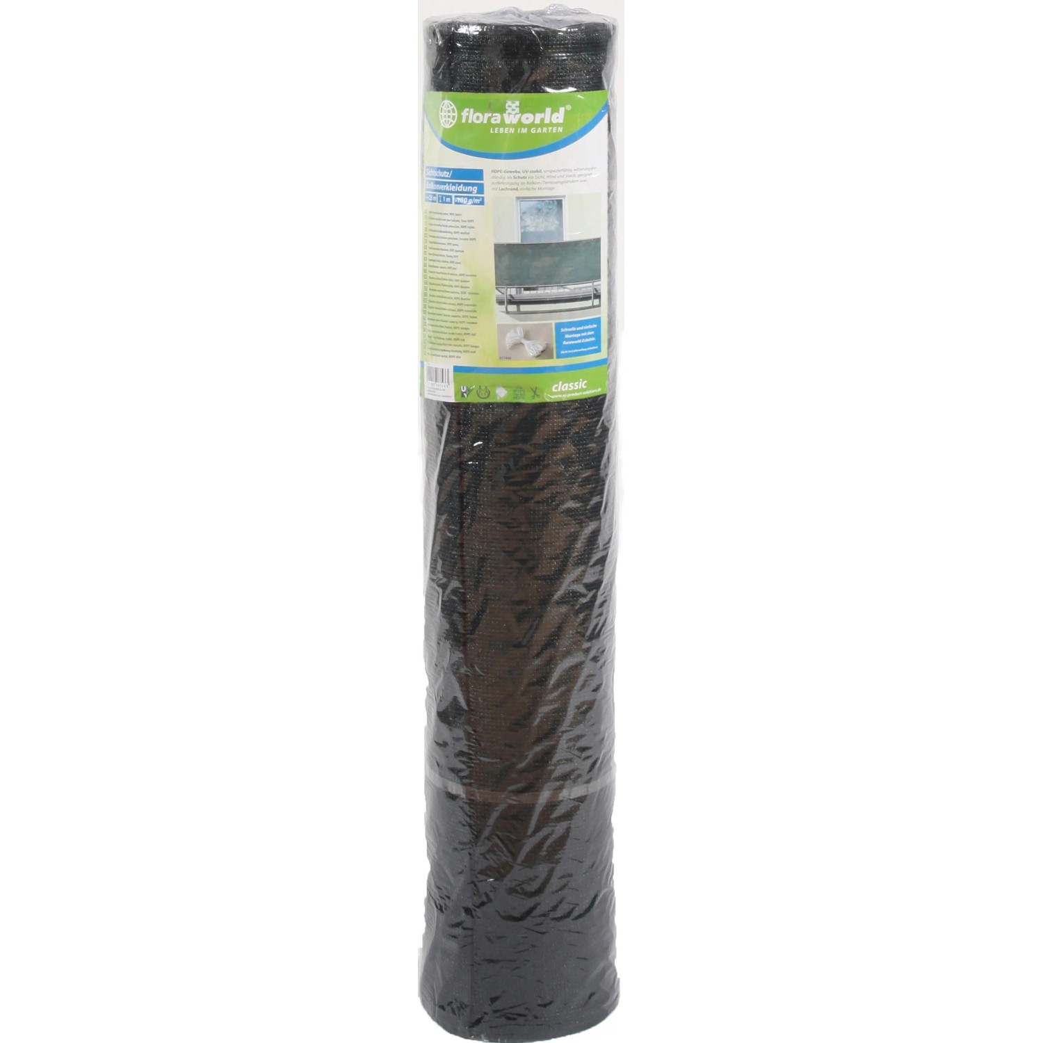 E-shop FLORAWORLD Balkónová zástena Classic HDPE zelená 1 x 25 m