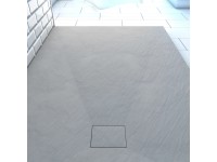 AURLANE Kompozitná sprchová vanička STONE sivá 80 x 120 cm