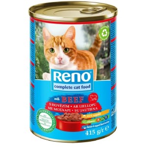 Reno Konzerva pre mačky hovädzie kúsky v omáčke, 415 g