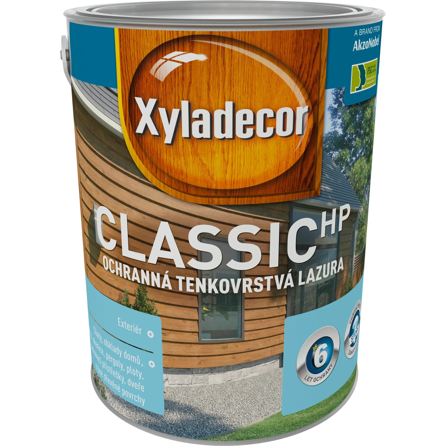 E-shop Xyladecor Ochranná tenkovrstvová lazúra Classic HP dub 5 l