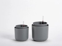 Plastia Samozavlažovací kvetináč Tolita sivá pr. 16 cm