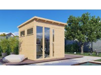 Bertilo Drevený domček na náradie Pentus 2 Office, prírodný, 234 x 226 cm