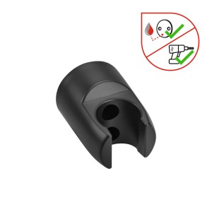 Čierny nástenný držiak sprchy baliv (40 mm) pre jednoduchú montáž bez vŕtania.