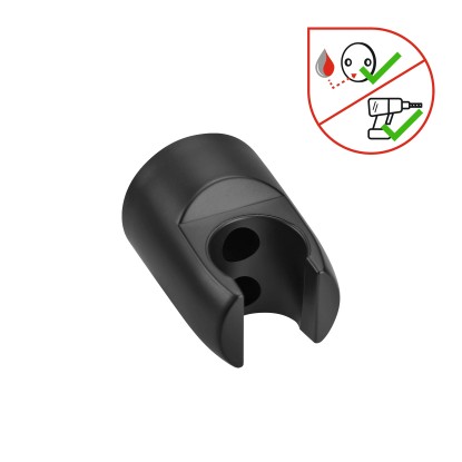 baliv Nástenný sprchový držiak, čierny, 40 mm