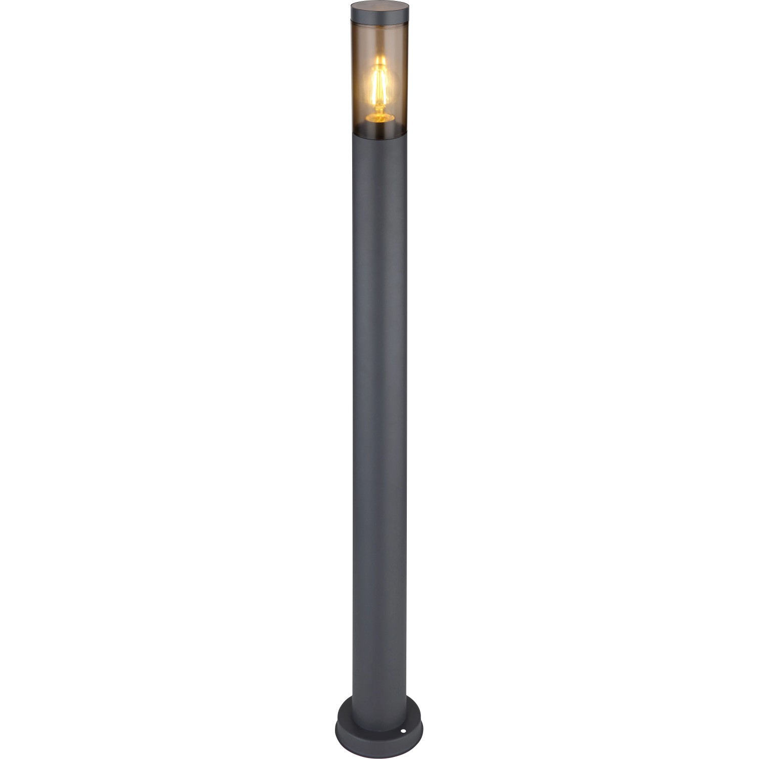 E-shop GLOBO Záhradná lampa BOSTON dymová E27 23 W pr. 127 x 1100 mm