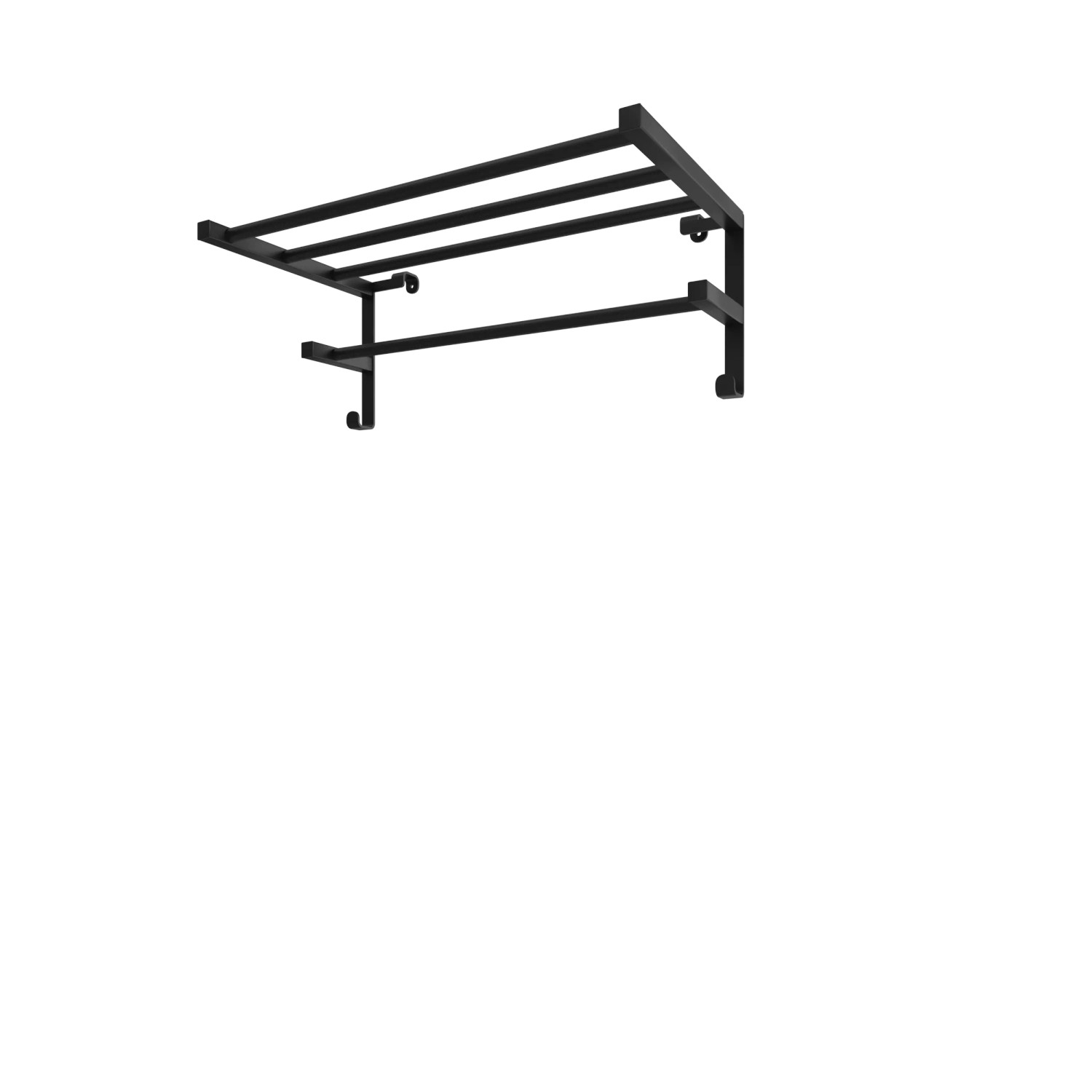 E-shop Wterm Polica na radiátor HF čierna matná 520 x 284 mm