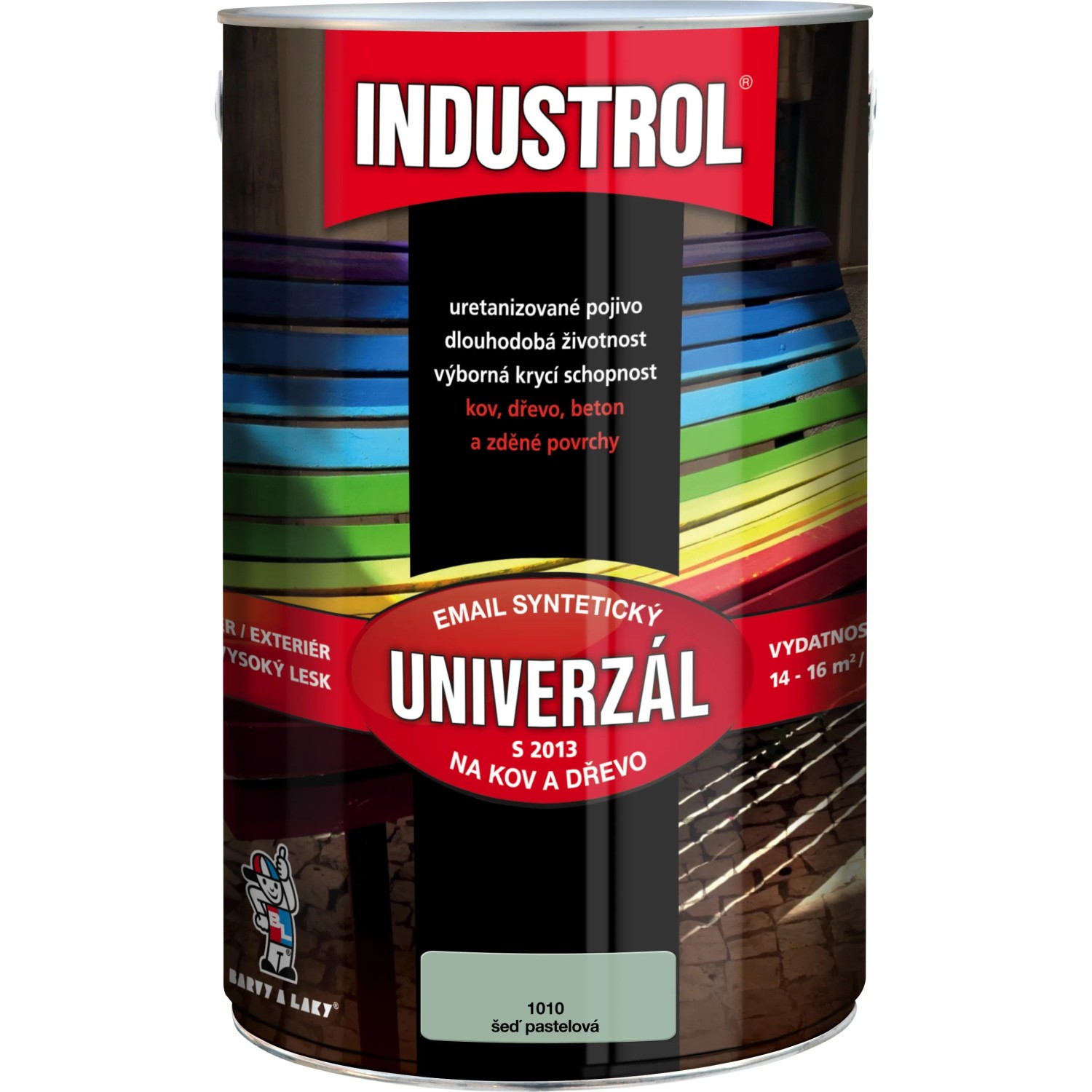 E-shop INDUSTROL Email na kov a drevo S2013 UNIVERZÁL 1010 pastelovo sivá 4 l