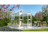 Vitavia Skleník Galaxis 9000 HKP 6/ESG 3, biela práš.lak, 383 x 336 cm, 9 m2