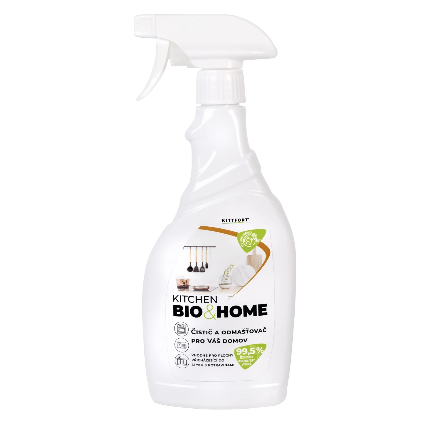 E-shop Kittfort Čistič a odmasťovač KITCHEN BIO + Home rozprašovač, 500 ml